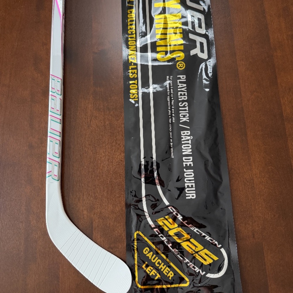 Bauer White and Pink Hockey Stick